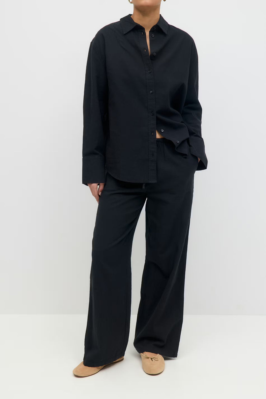 linen blend trousers