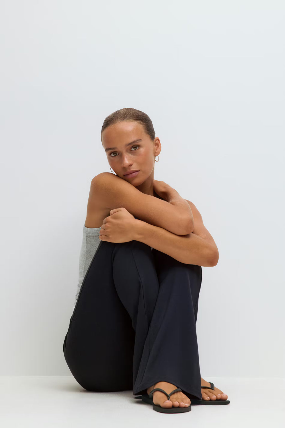 Soft touch folded trouser