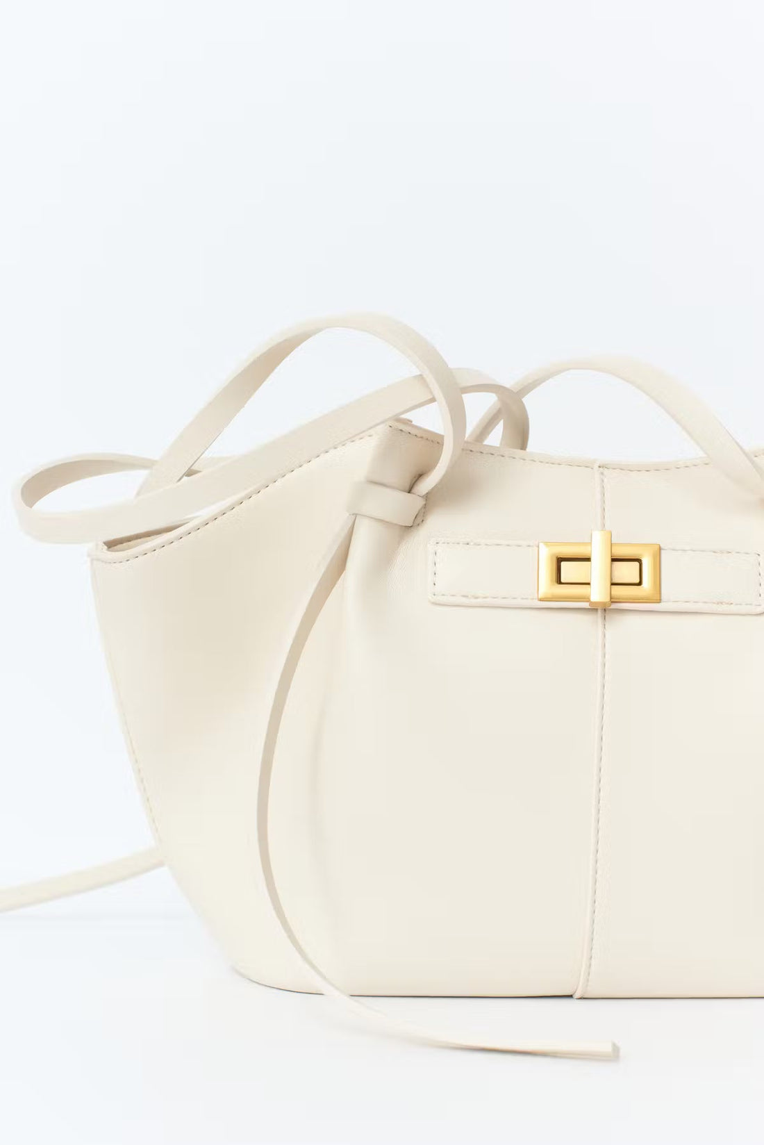 Midi long strap bag - Blanc