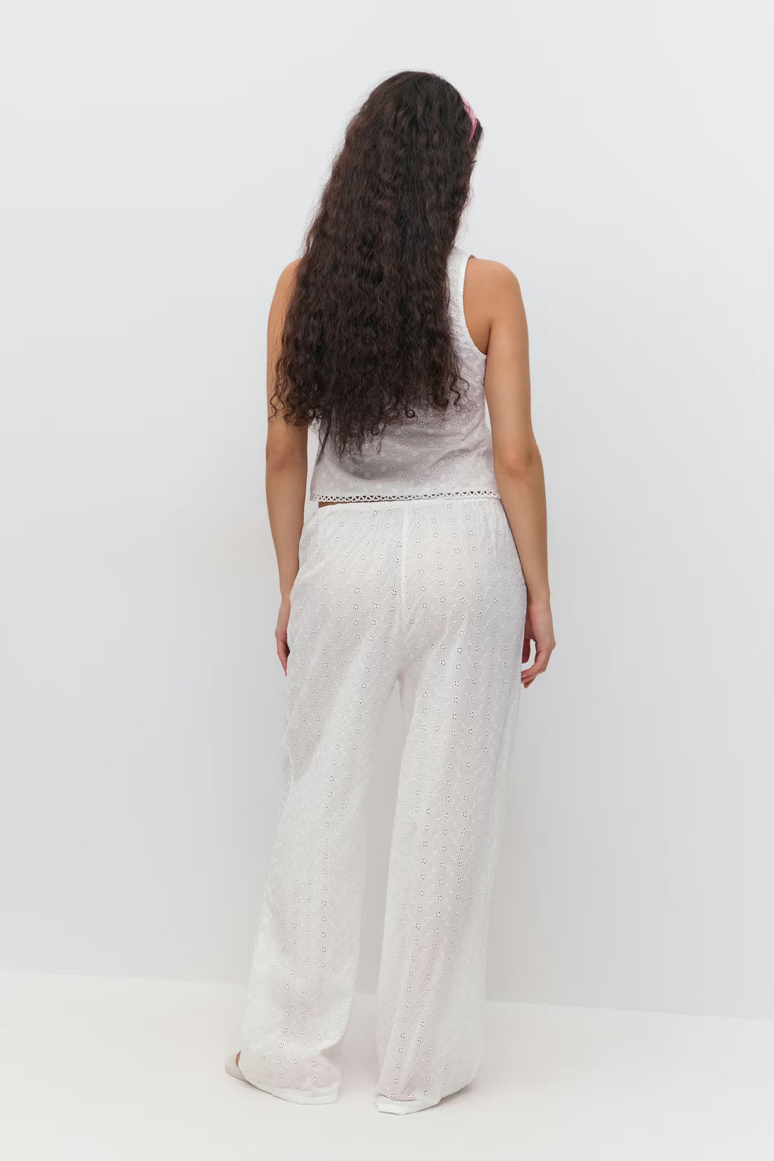 Broderie anglaise trousers