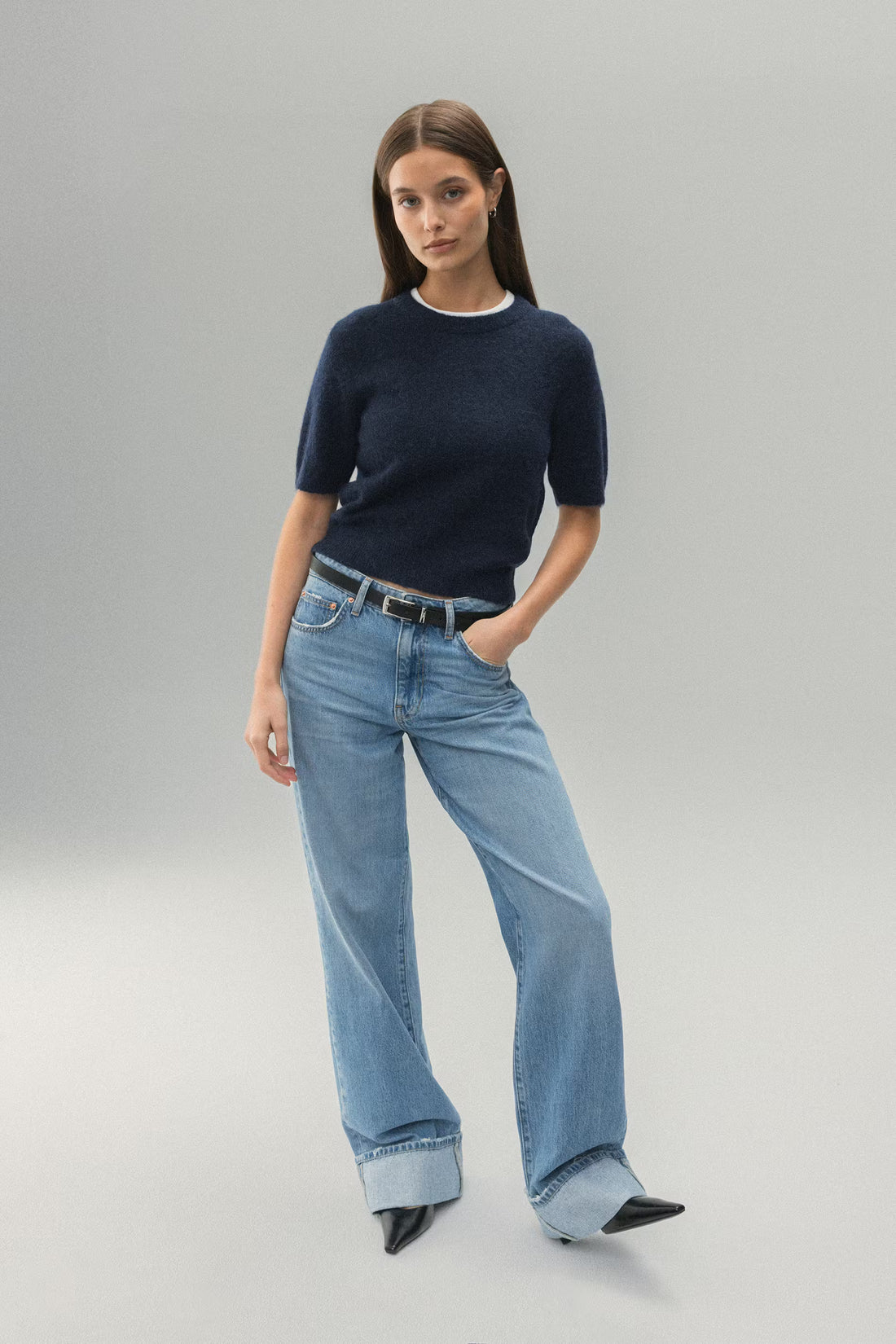 Alpaca blend knitted top