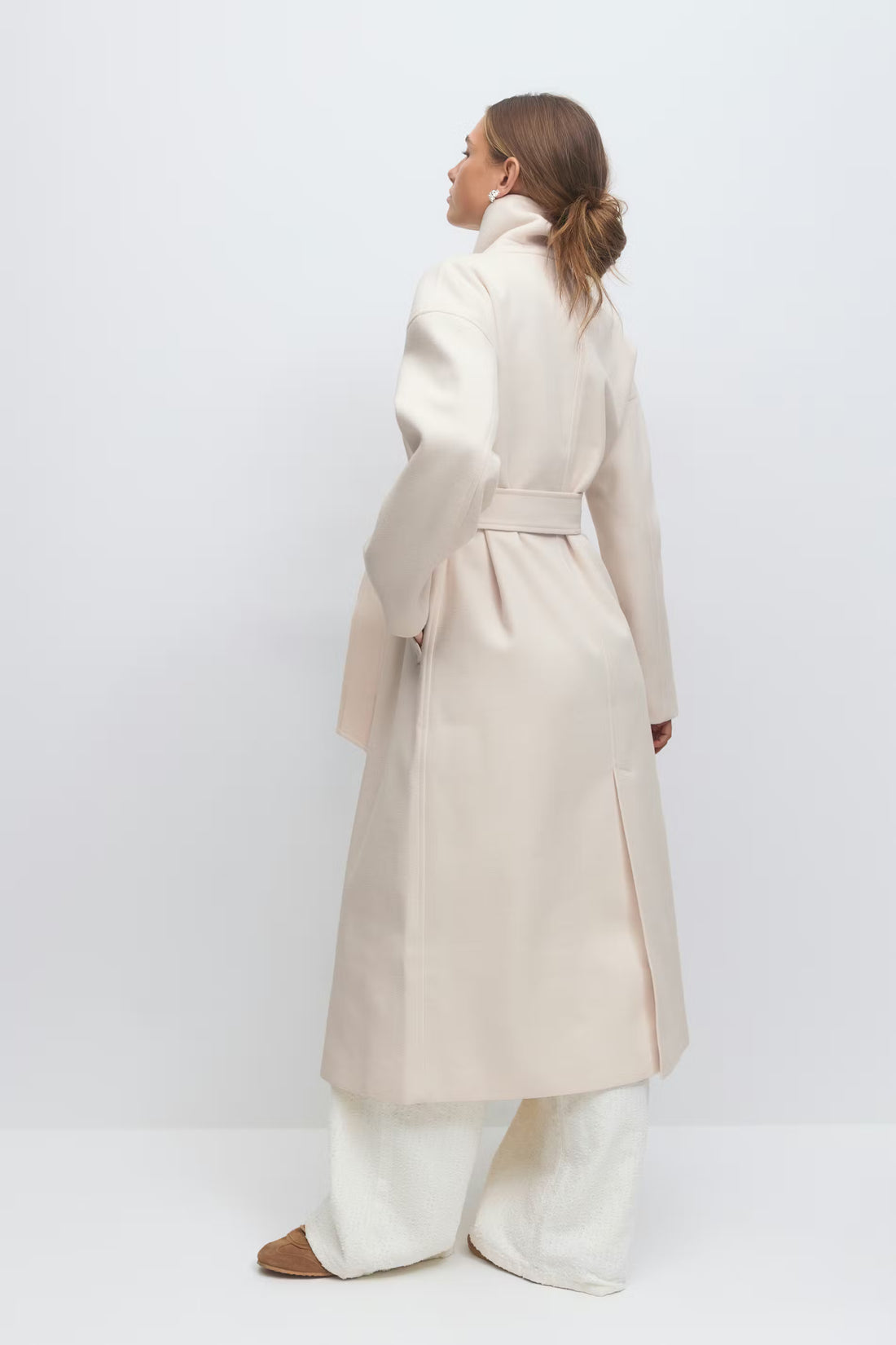 Shawl collar long coat