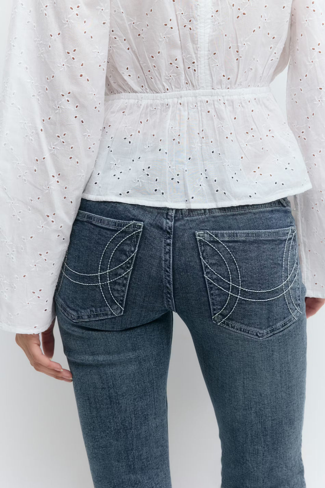 Ultra low bootcut jeans