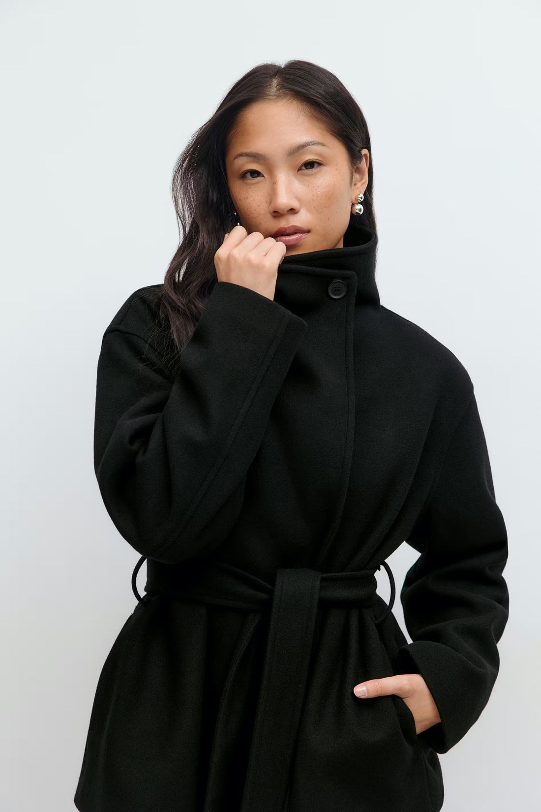 High neck short jacket