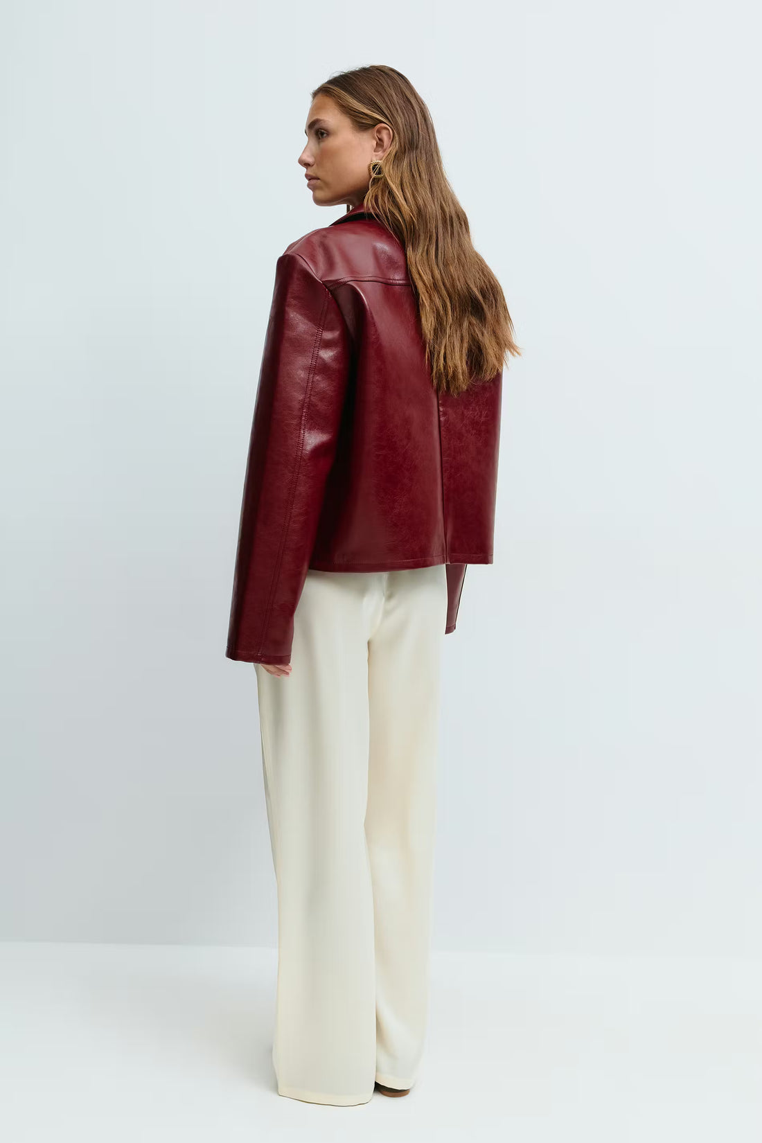 Drawstring satin trousers