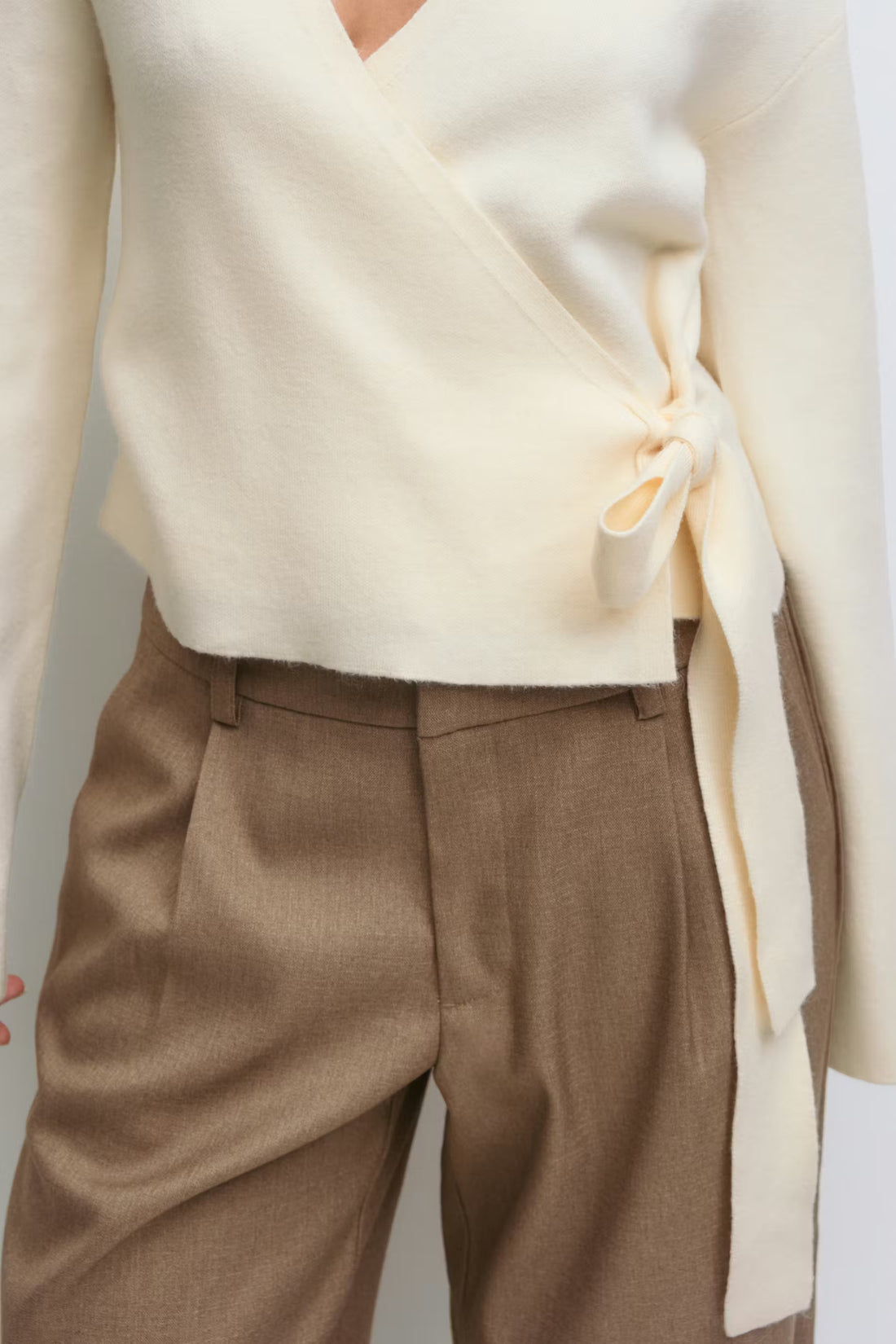 Knitted wrap cardigan