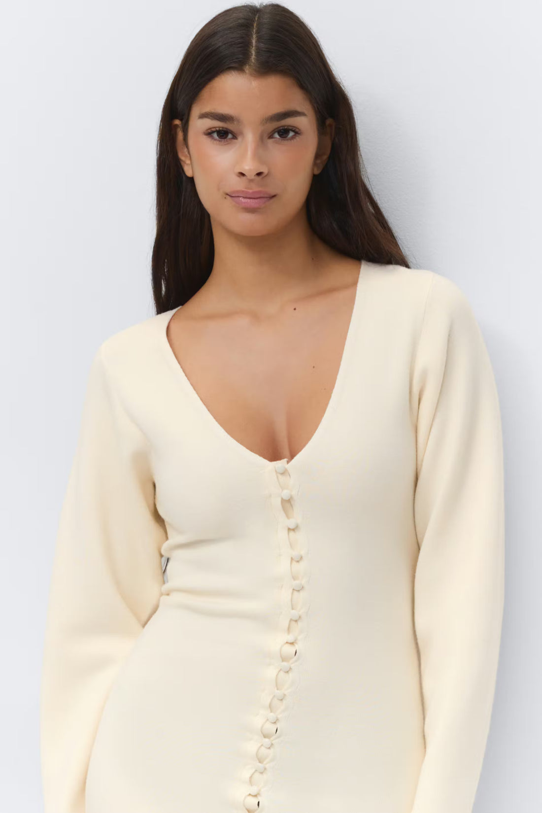 Shaped knitted dress