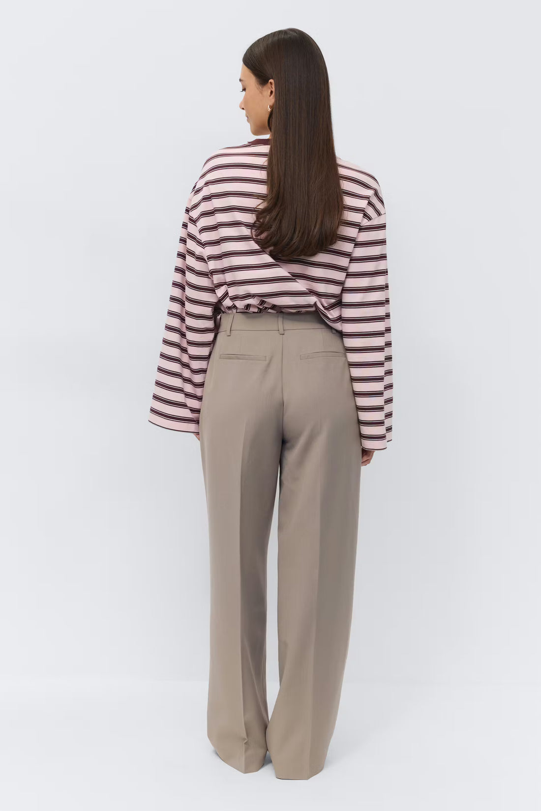 Mid wide pleated trousers