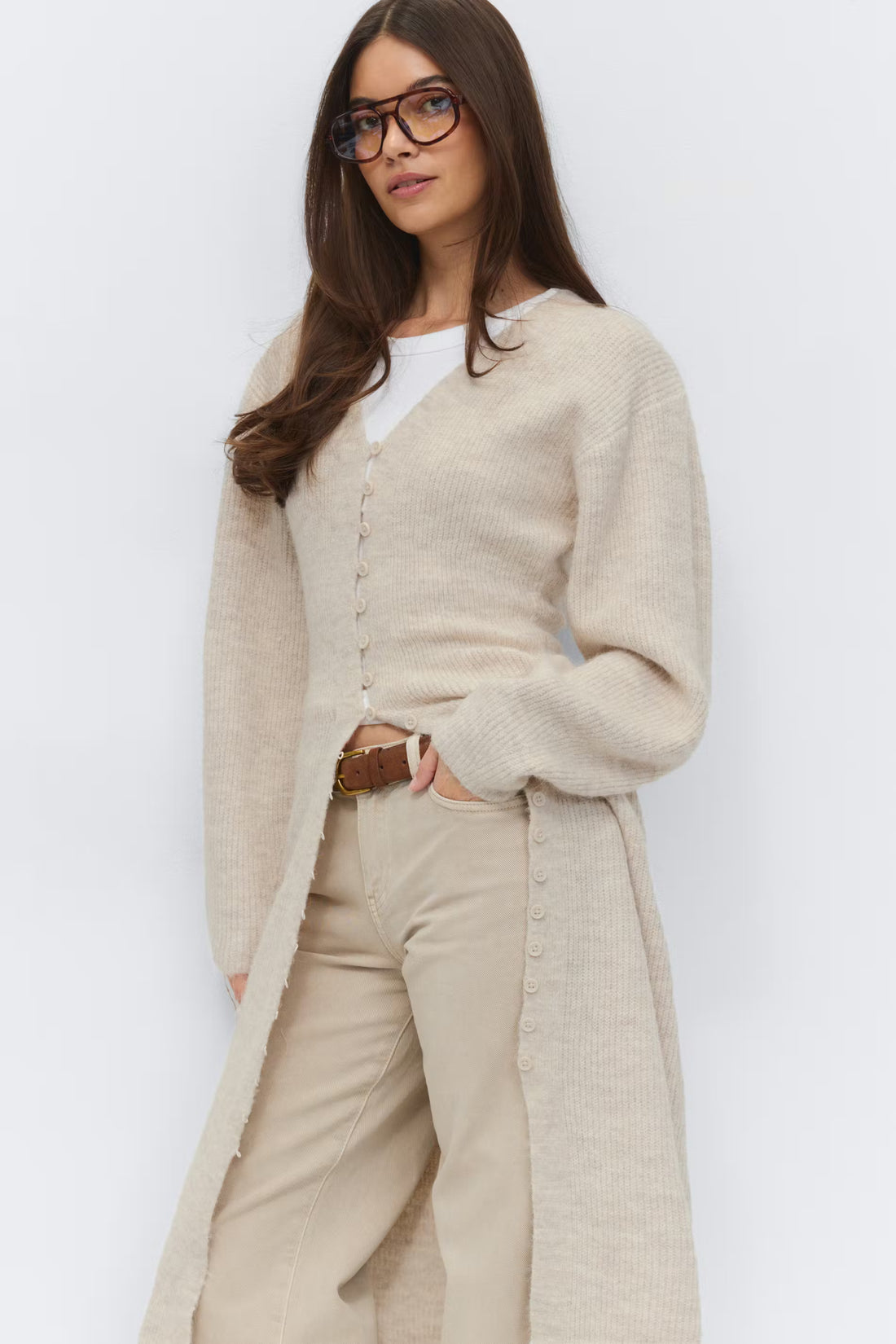 Shaped knitted dress