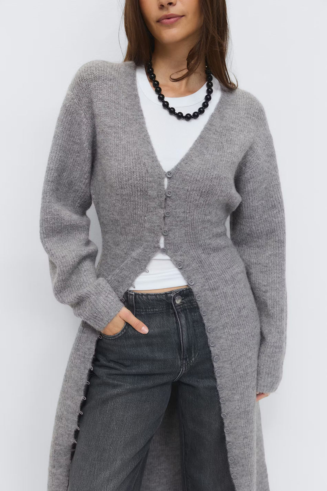 Shaped knitted dress