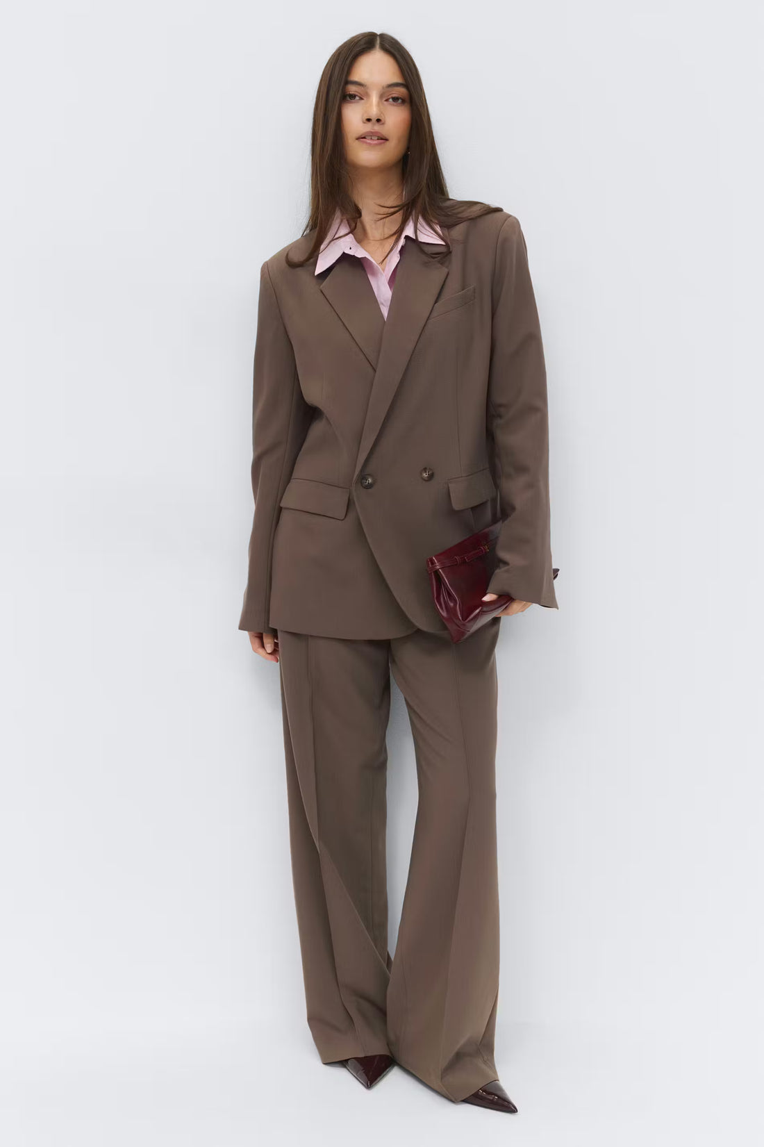 Back high slit blazer