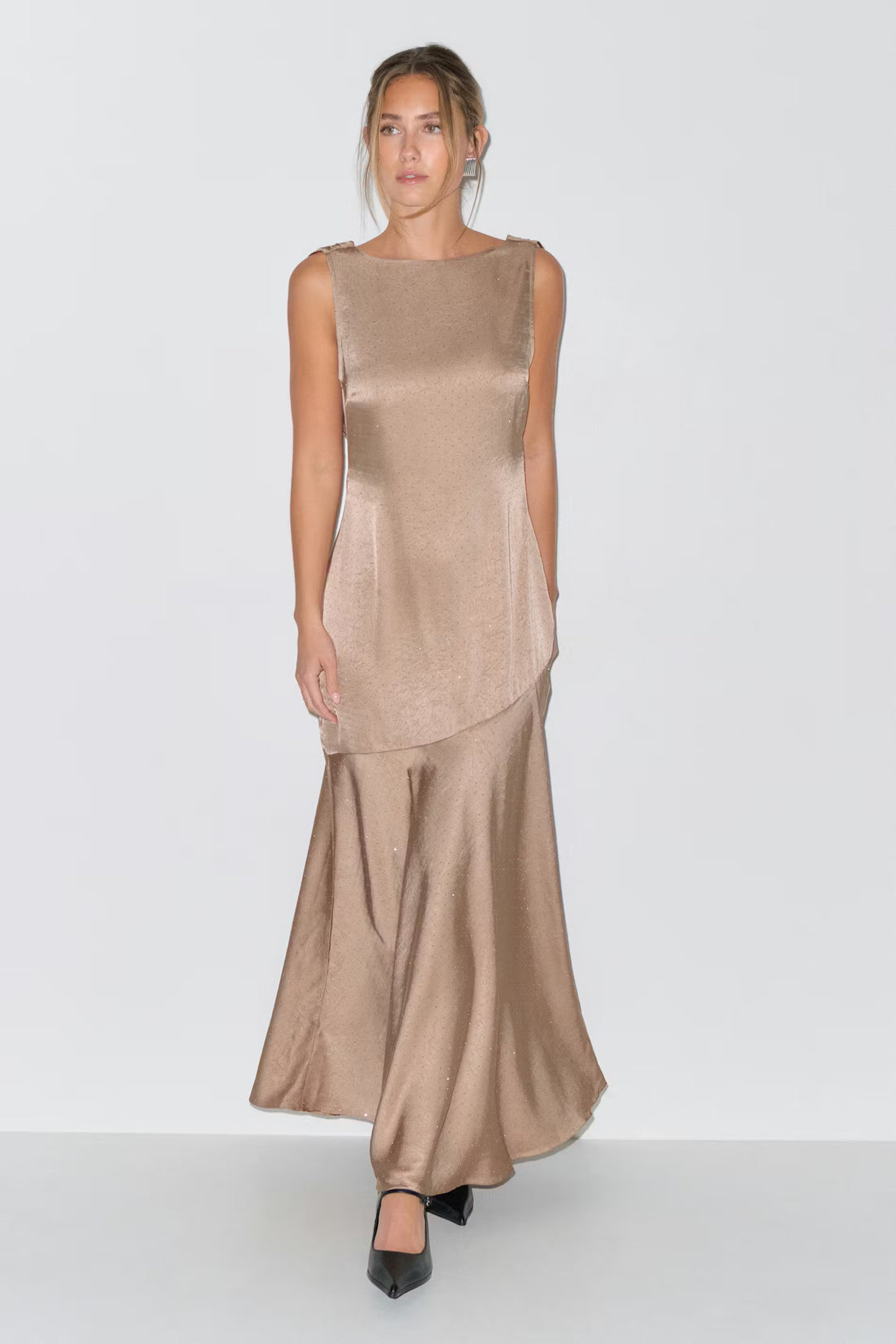 Open back rhinestone dress