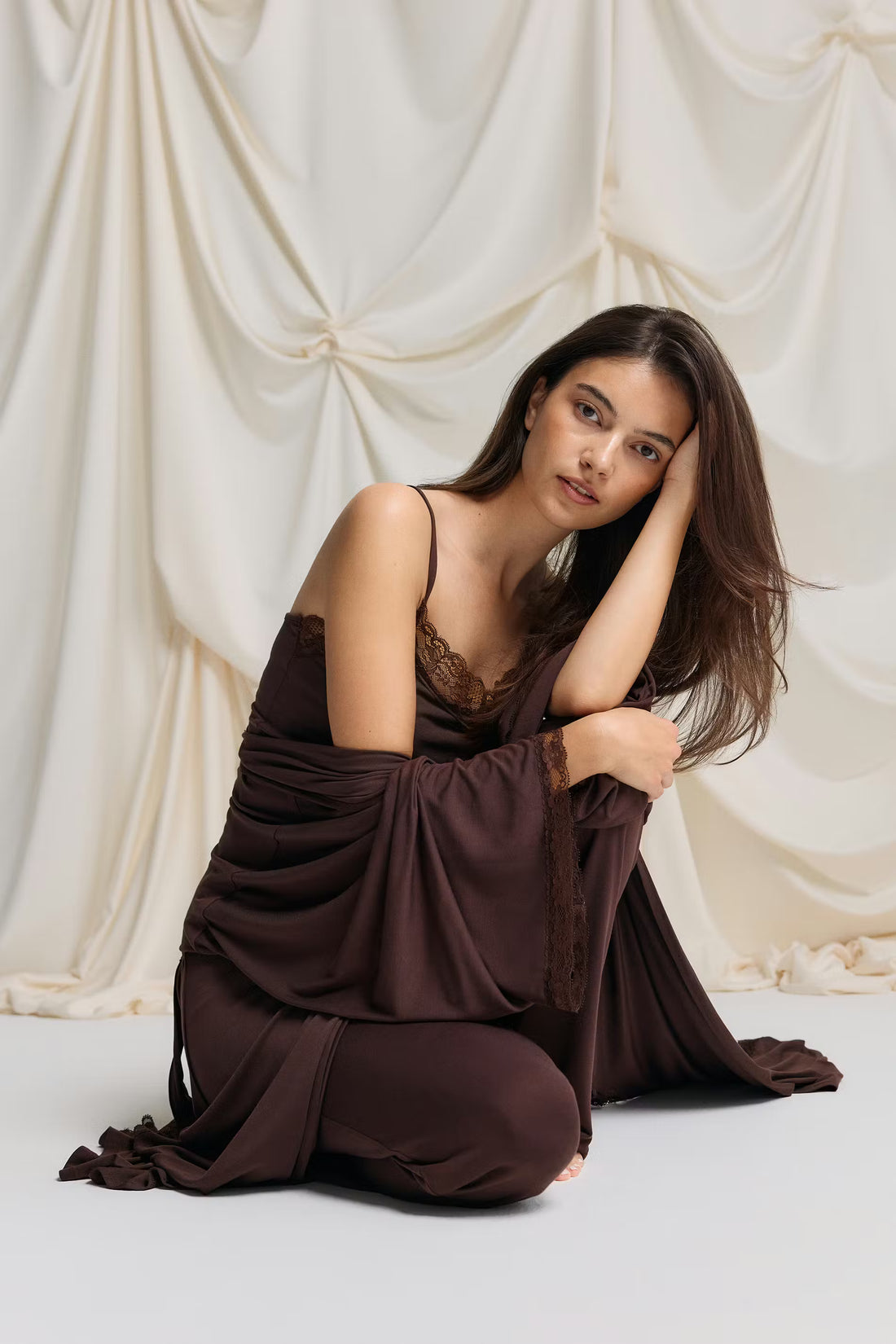 Soft lace loungewear singlet
